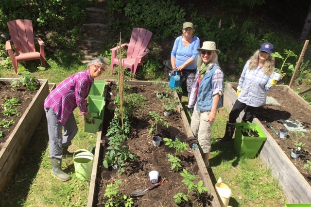 Jardinage collectif avec les bénévoles du Café L’Entre-Gens
